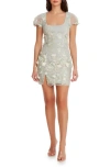 DRESS THE POPULATION JILLIAN SEQUIN MINIDRESS