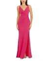 Dress The Population Jordan Plunge Neck Gown In Begonia