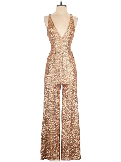 Dress The Population Jumpsuit In Gold