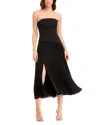 Dress The Population Kacey Strapless Midi Dress In Black