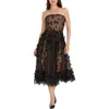 Dress The Population Kailyn Womens Strapless Fit & Flare Cocktail And Party Dress In Multi