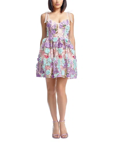 Dress The Population Kaitrin Floral Mini Dress In Multi