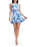 Dress The Population Kaylee Print Fit & Flare Minidress