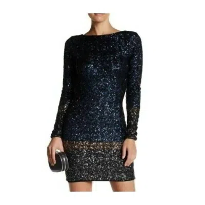 Dress The Population Lola Sequin Mini Dress In Blue