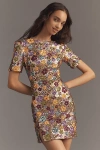 Dress The Population Maddox Short-sleeve Sequin Mini Dress