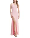 Dress The Population Magdalynn One Shoulder Mermaid Gown In Vintage Pink
