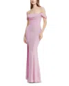 Dress The Population Melania Off-the-shoulder Gown In Lavender