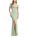 Dress The Population Gabrielle Off-the-shoulder Gown In Sage