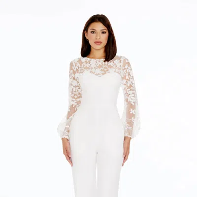 Dress The Population Mila Jumpsuit In White