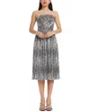 Dress The Population Nadine A-line Dress In Gray