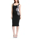 Dress The Population Nicole Midi Dress In Black
