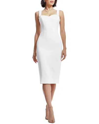 Dress The Population Nicole Sweetheart Neck Bodycon Midi Dress In Off White
