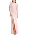 Dress The Population Paige Halter Gown In Vintage Pink