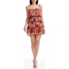 Dress The Population Pixie Tiered Minidress In Pink