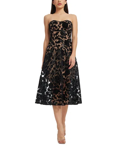 Dress The Population Sadie Sequined Dress In Black-beige