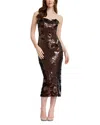 Dress The Population Shailene Sequin Strapless Cocktail Sheath Dress In Brown