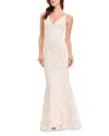 Dress The Population Sharon Embellished Lace Evening Gown In White