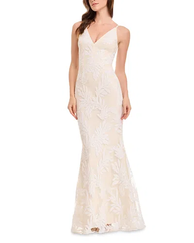 DRESS THE POPULATION DRESS THE POPULATION SHARON FLORAL-SEQUIN MERMAID GOWN