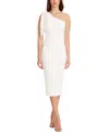 Dress The Population Tiffany One-shoulder Midi Dress In Off White