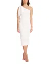 Dress The Population Tiffany One Shoulder Midi Dress In Off White