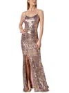DRESS THE POPULATION TORI WOMENS SEQUINED MAXI COCKTAIL AND PARTY DRESS