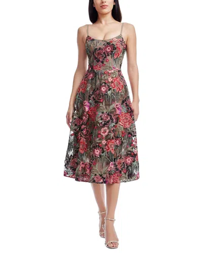 Dress The Population Uma Sequin Floral Cocktail Dress In Multi