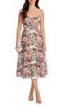 Dress The Population Uma Sequin Floral Cocktail Dress In Bright Fuchsia Multi