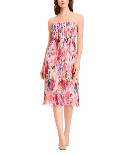 Dress The Population Vada Embellished Midi Dress In Pink