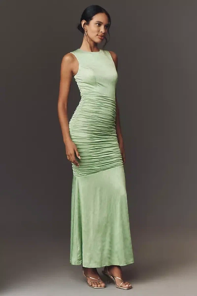 Dress The Population Violetta Jersey Maxi Dress In Green