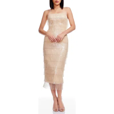Dress The Population Viviana Fringe Strapless Body-con Dress