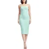 Dress The Population Viviana Sequin Strapless Sheath Dress In Sage