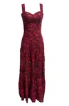 Dress The Population Women's Anabel Red Sequin Fit And Flare Gown In Red