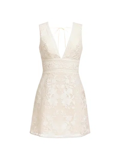 Dress The Population Women's Astrid Floral Minidress In White