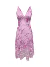 Dress The Population Women's Audrey Lace A-line Dress In Lavender