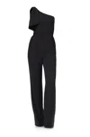 Dress The Population Tiffany One-shoulder Jumpsuit In Black