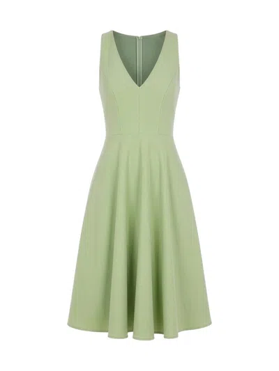 Dress The Population Women's Catalina Fit & Flare Dress In Sage