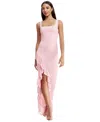 Dress The Population Women's Charlene Ruffled High-low Gown