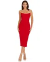 Dress The Population Cosette Strapless Corset Dress In Rouge