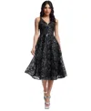 Dress The Population Women's Elisa Embellished Dress In Black Multi
