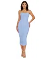 Dress The Population Heather Center Ruched Strapless Body-con Dress In Sky