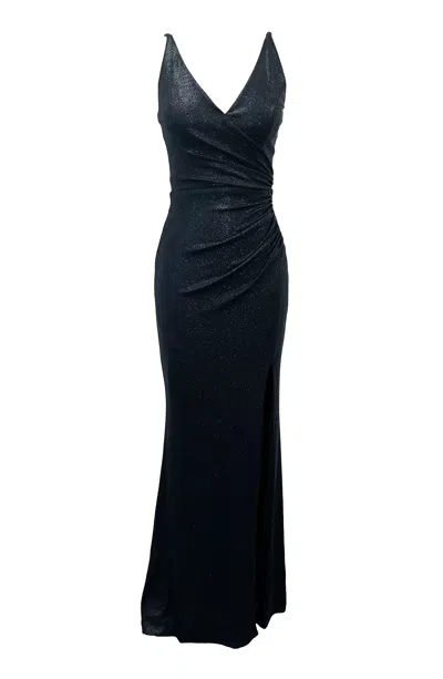 Dress The Population Women's Jordan Black Sleeveless Mermaid Gown