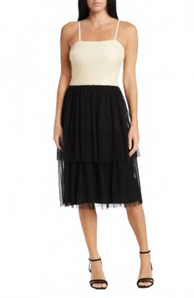 Dress The Population Women's Kady Sequin Dress In Black Cream