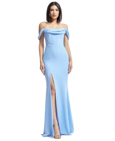 DRESS THE POPULATION WOMEN'S MELANIA CORSET GOWN