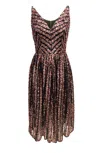 Dress The Population Women's Red Haley Sleeveless V-neck Midi Sequin Dress In Red