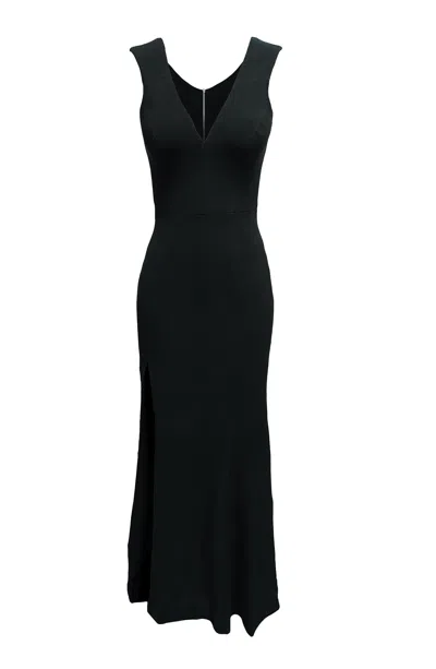 Dress The Population Women's Sandra Black Plunging V-neck Mermaid Dress
