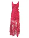 Dress The Population Women's Sidney Sheer Lace Gown In Begonia