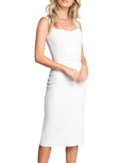 Dress The Population Women's Silvia Knit Bodycon Dress In Off White