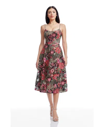 Dress The Population Women's Sleeveless Fit & Flare Dress