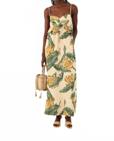 Dress To Banana Maxi Dress In Paradise Print In Multi
