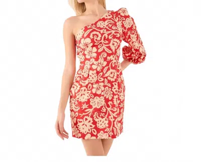 Dress To Beatriz Mini Dress In Orange Sun In Red